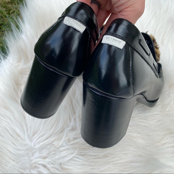 RE/DONE Weejuns The Winsome black Glossed-leather Leopard Calf Hair Pumps 9 - Picture 7 of 7